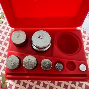 Calibration Weights Set 50g-200mg in Orange Case for Medical, Biological, Dental